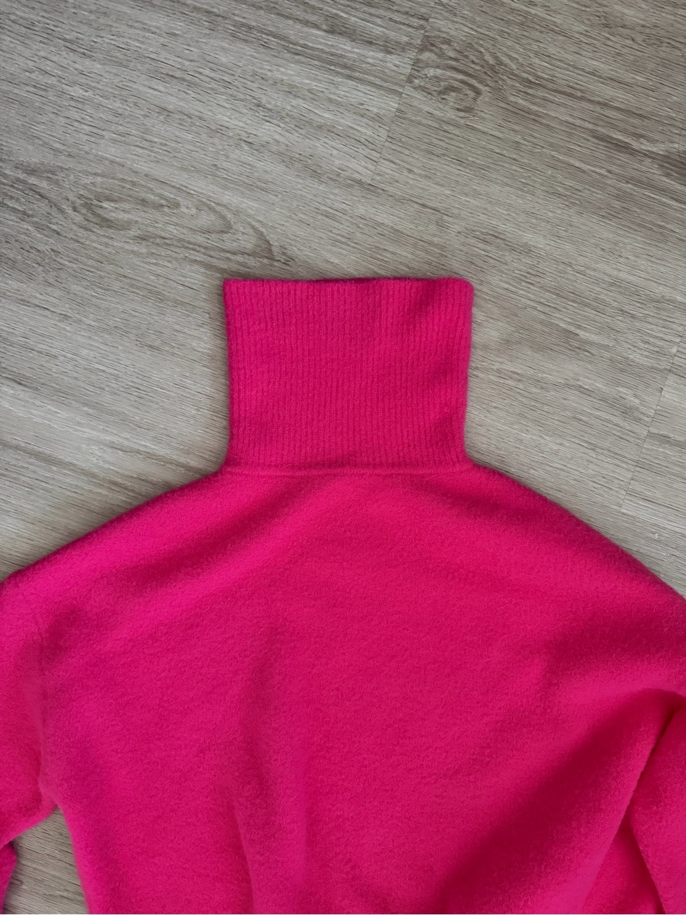 Zara Bright Hot Pink Turtleneck Sweater - Picture 6 of 6